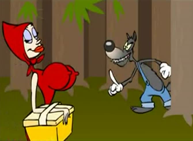 Video :Big tits lady got fucked by a big bad wolf's big animal dick